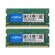Crucial 32GB Kit (16GBx2) DDR4 3200 SODIMM Laptop Memory - CT2K16G4SFS832A