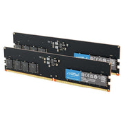 The Crucial 32GB DDR5 RAM Kit (2x16GB) delivers high-speed performance with speeds up to 5600MHz (available in 5200MHz and 4800MHz variants).