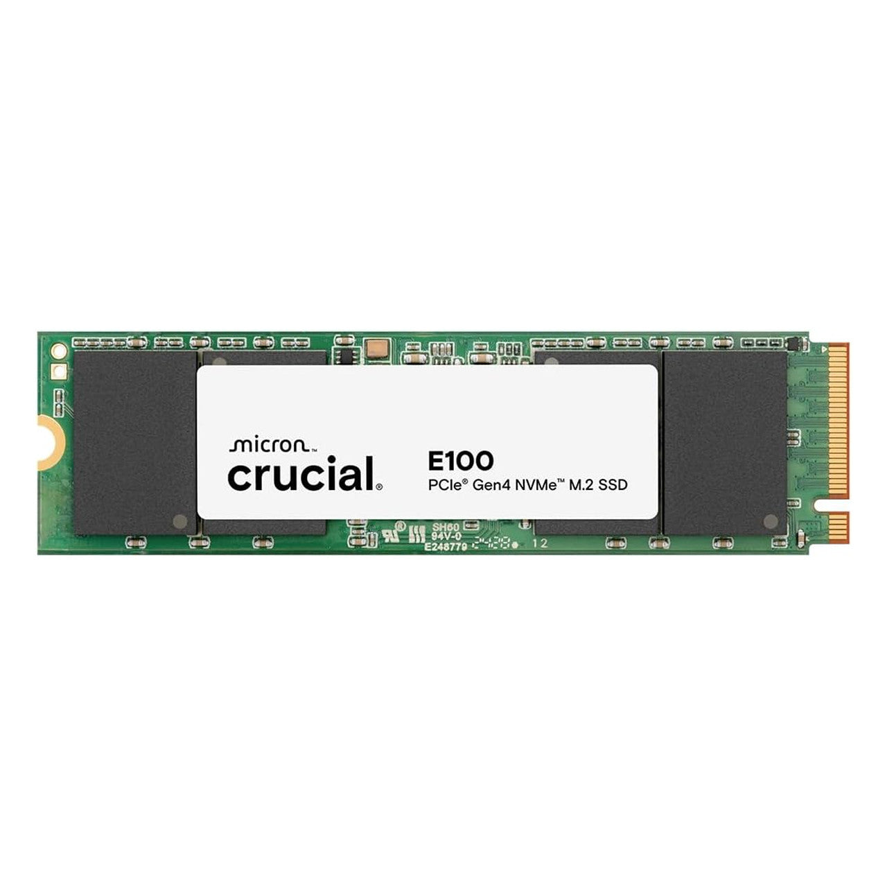 Crucial E100 SSD 480GB M.2 NVMe PCIe Gen4 Internal SSD, Up to 4,700MB/s, Laptop & Desktop Compatible CT480E100SSD8