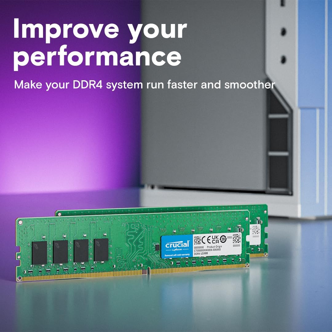 Crucial 8GB DDR4-3200 UDIMM CL22 Desktop Memory - CT8G4DFRA32A