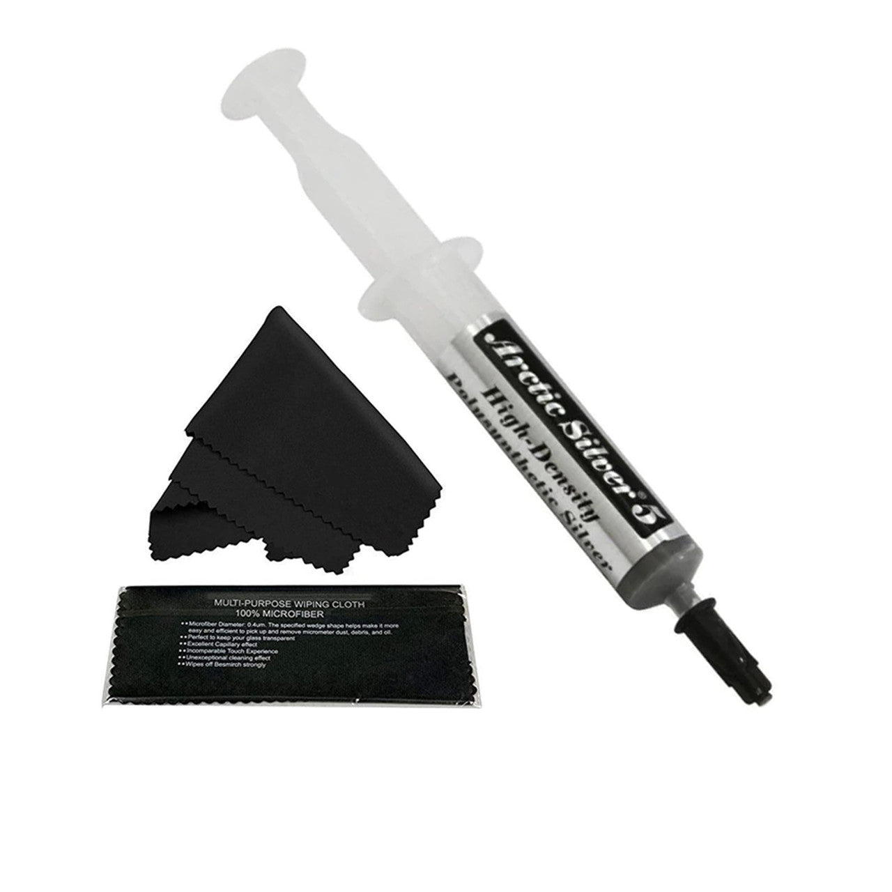 Arctic Silver 5 Thermal Compound AS5-12G w/ MicroFiber (7" X 6") Cleaning Cloth