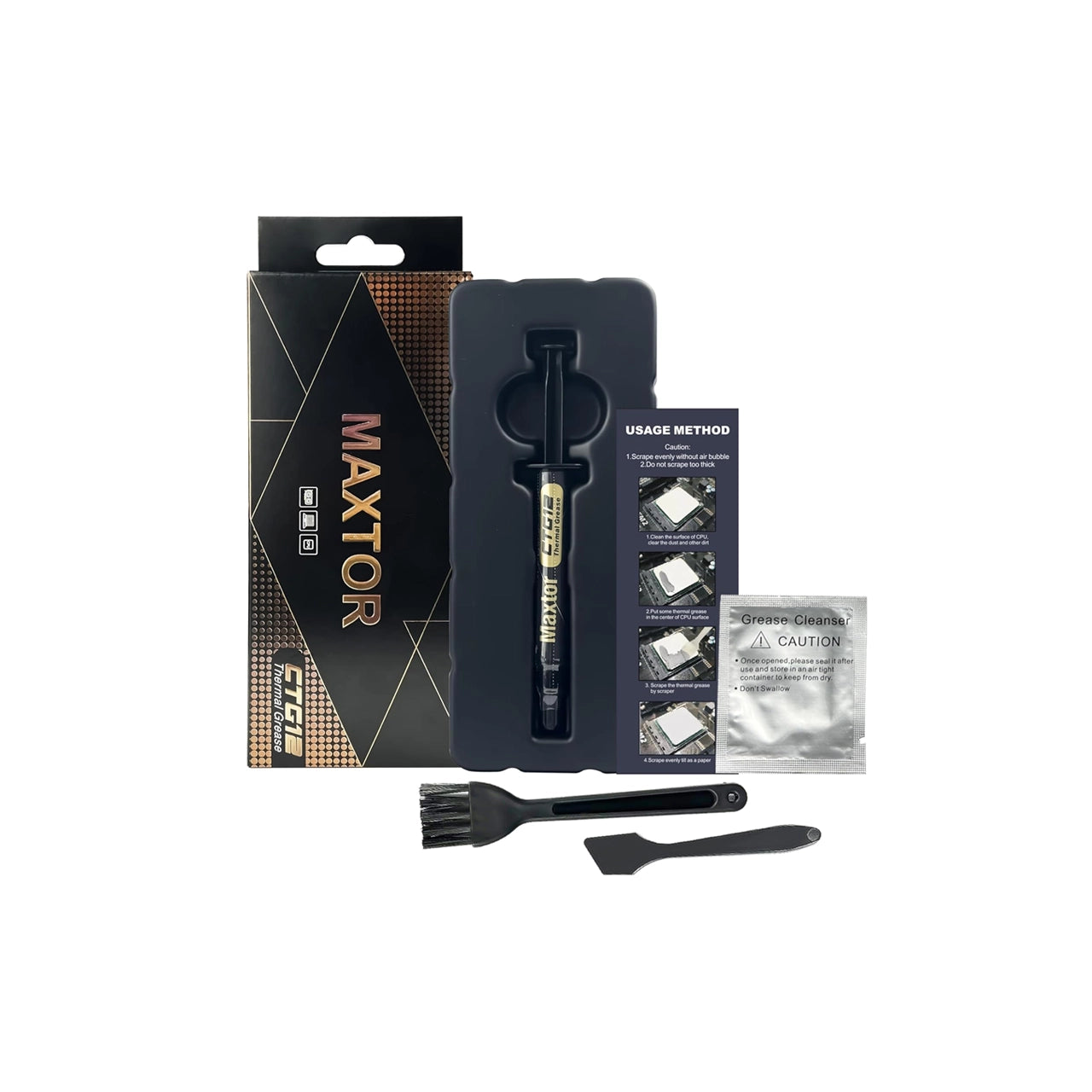 Maxtor High Performance Thermal Paste | Non-Conductive | CPU & GPU Cooling Compound | 2g/4g