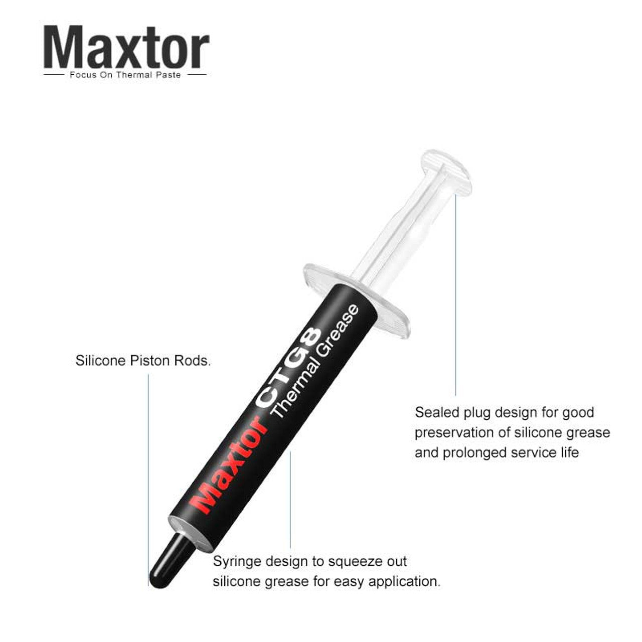 Maxtor Thermal Paste (4g) 12.8W/m.k High-Performance Superior Cooling for CPUs, Consoles, Graphics Cards, Laptops CTG8D-4g