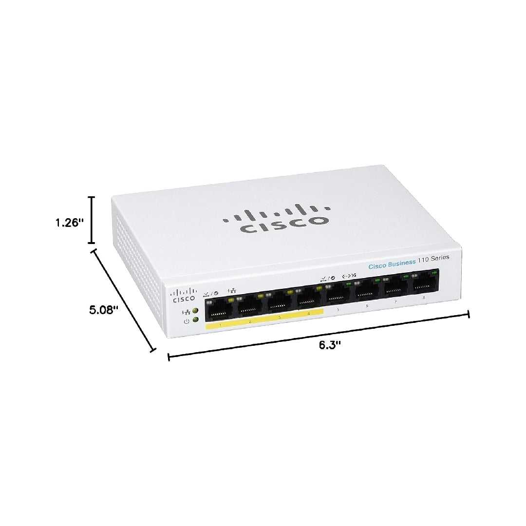 Cisco 110 CBS110-8PP-D Ethernet Switch - CBS110-8PP-D-NA