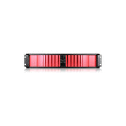 iStarUSA 2U Compact Rackmount Chassis with SEA Bezel Red - D-200SEA-RD