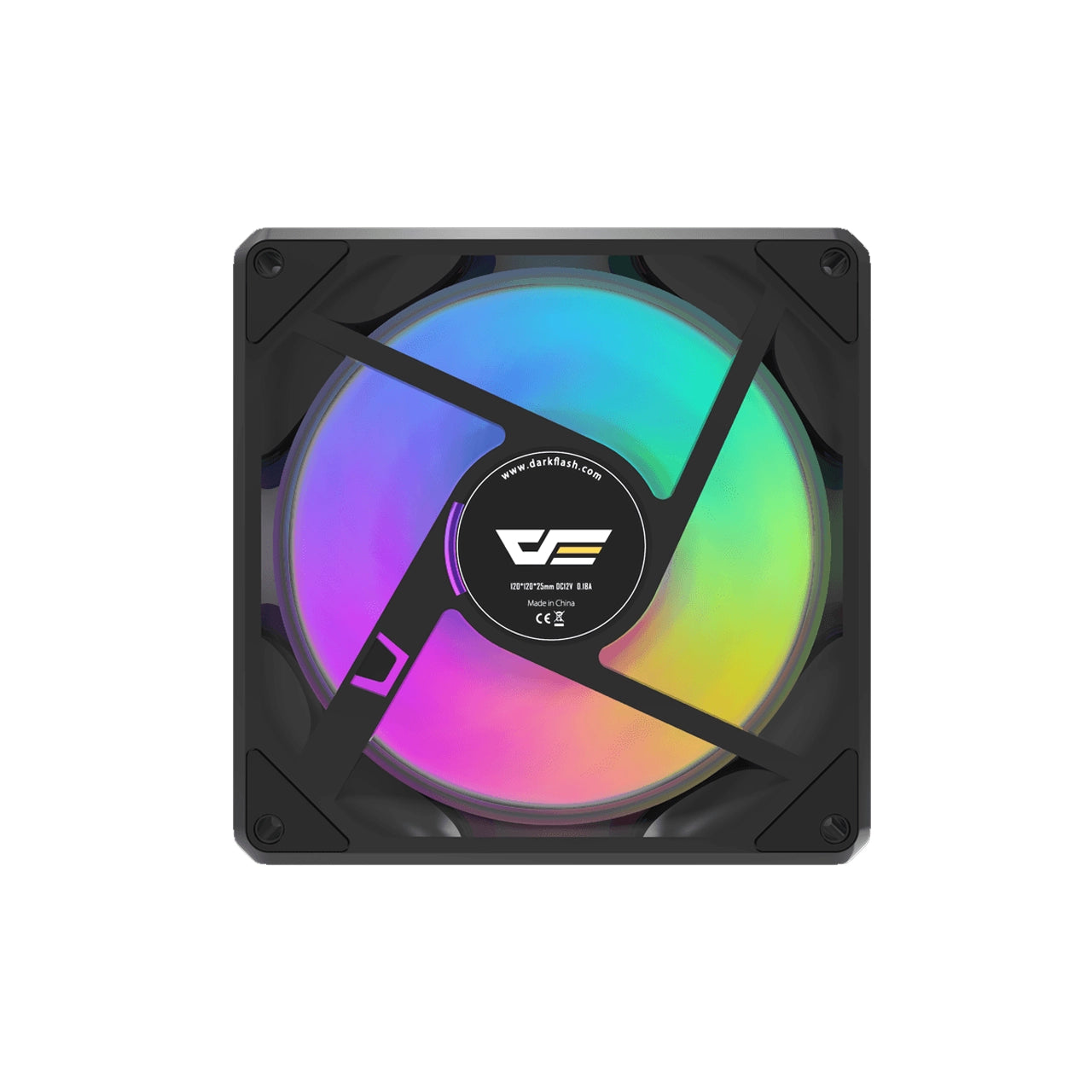 darkFlash G24 120mm Magnetic ARGB PWM Case Fan, No Cables Included (Black) - DF-G24-BK