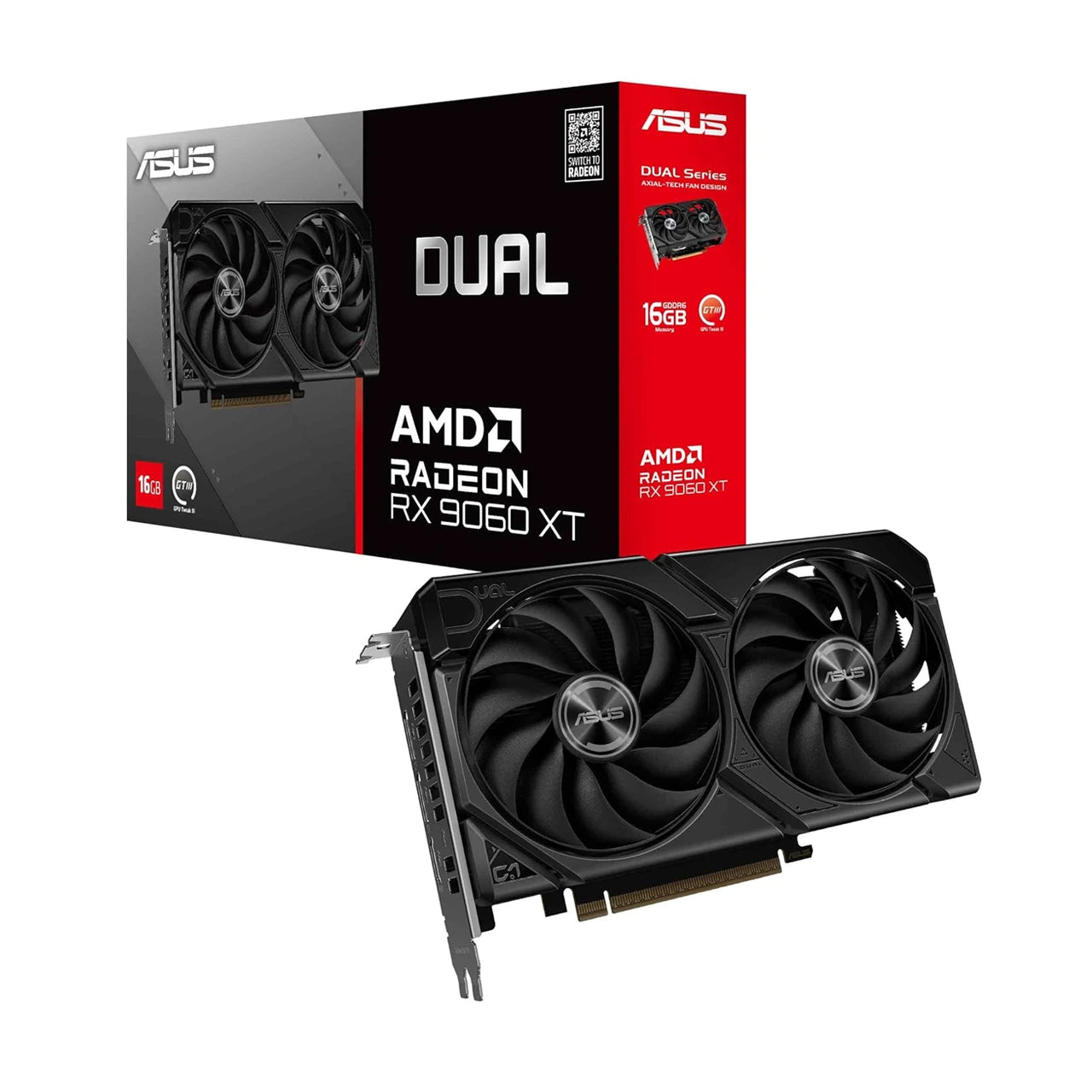 ASUS Dual Radeon RX 9060 XT 16GB GDDR6 PCIe 5.0 Graphics Card