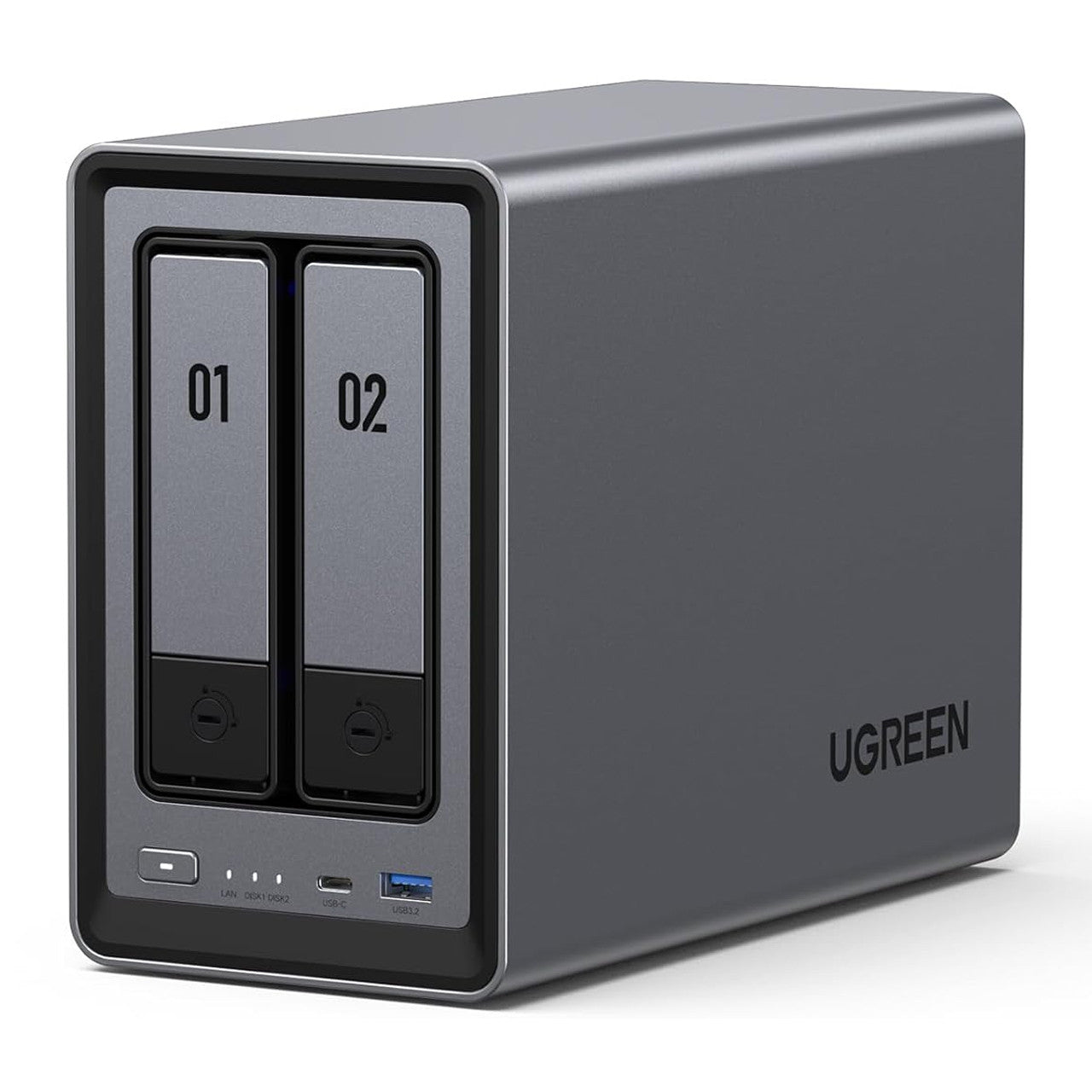 UGREEN NASync 2-Bay NAS with Intel N100 Quad-Core CPU, 8GB DDR5 RAM, 2.5GbE, 4K HDMI (Diskless) DXP2800