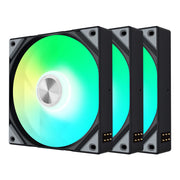 TRYX ROTA SL ARGB 120mm |1850 rpm| Contact Point Transmission | Magnetic Cable Connecter Case Fan | 3-Pieces (Black) - F-R120A-AM3M-G0K
