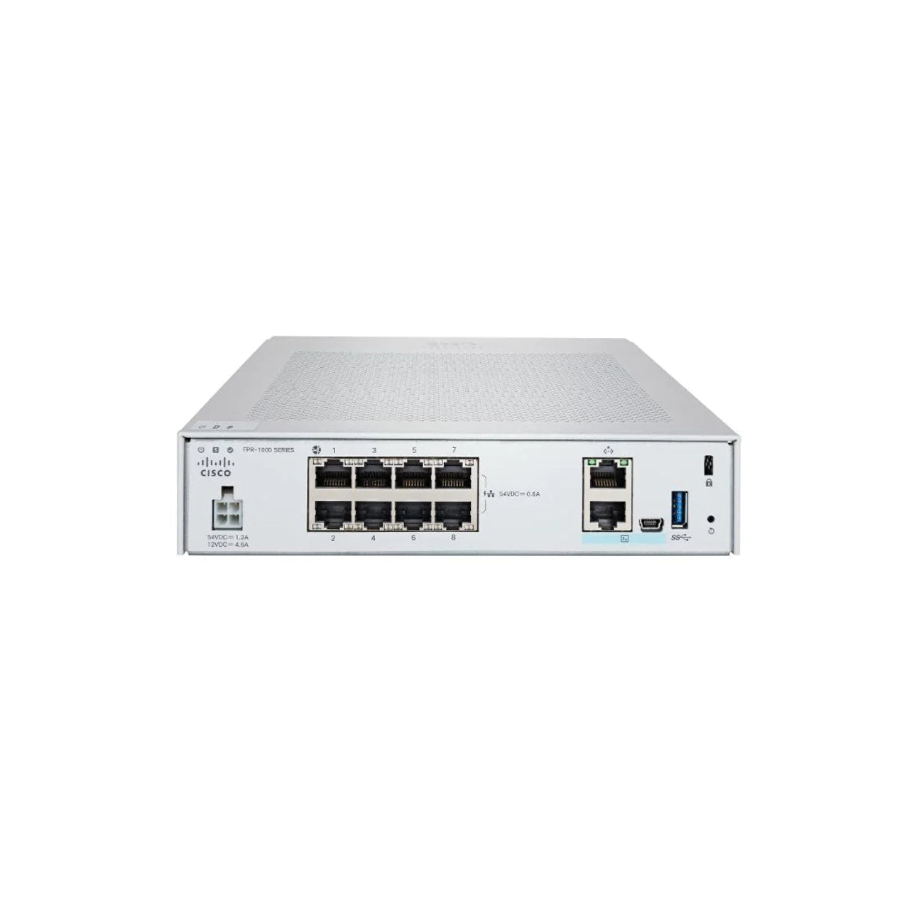 Cisco Secure Firewall: Firepower 1010 Appliance with FTD Software, 8-Gigabit Ethernet (GbE) Ports, Up to 650 Mbps Throughput, 90-Day Limited Warranty - FPR1010-NGFW-K9