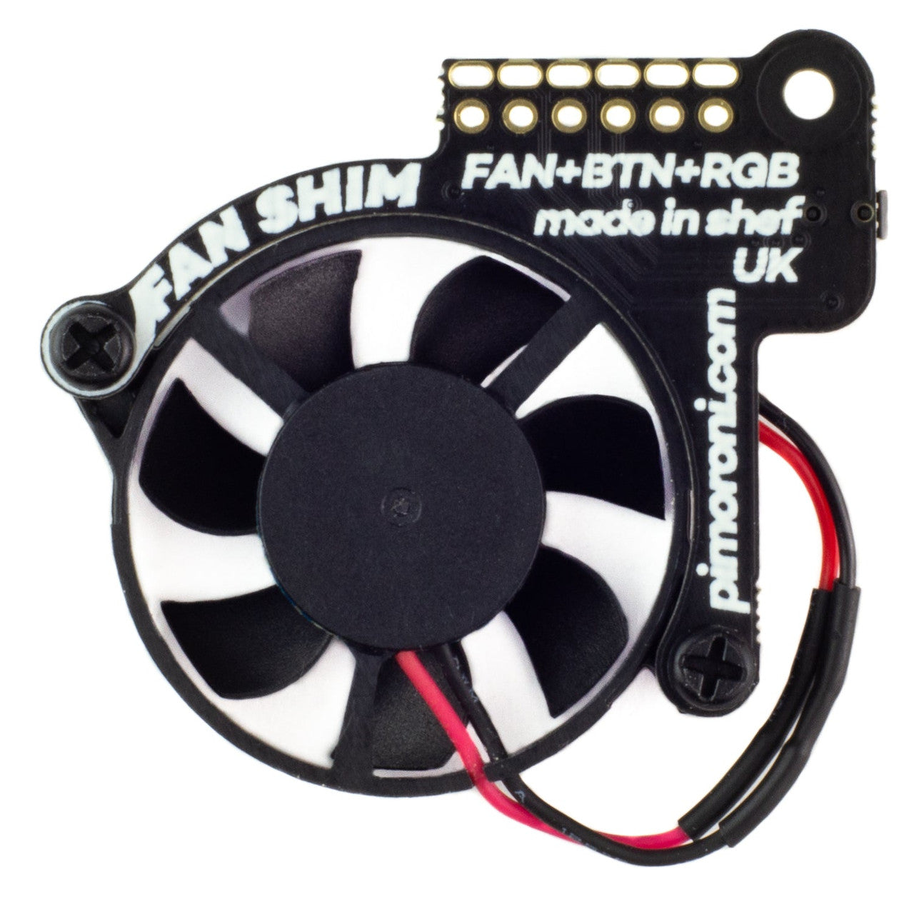 Pimoroni Fan SHIM for Raspberry Pi 30mm no-solder, controllable CPU fan with RGB LED PIM461