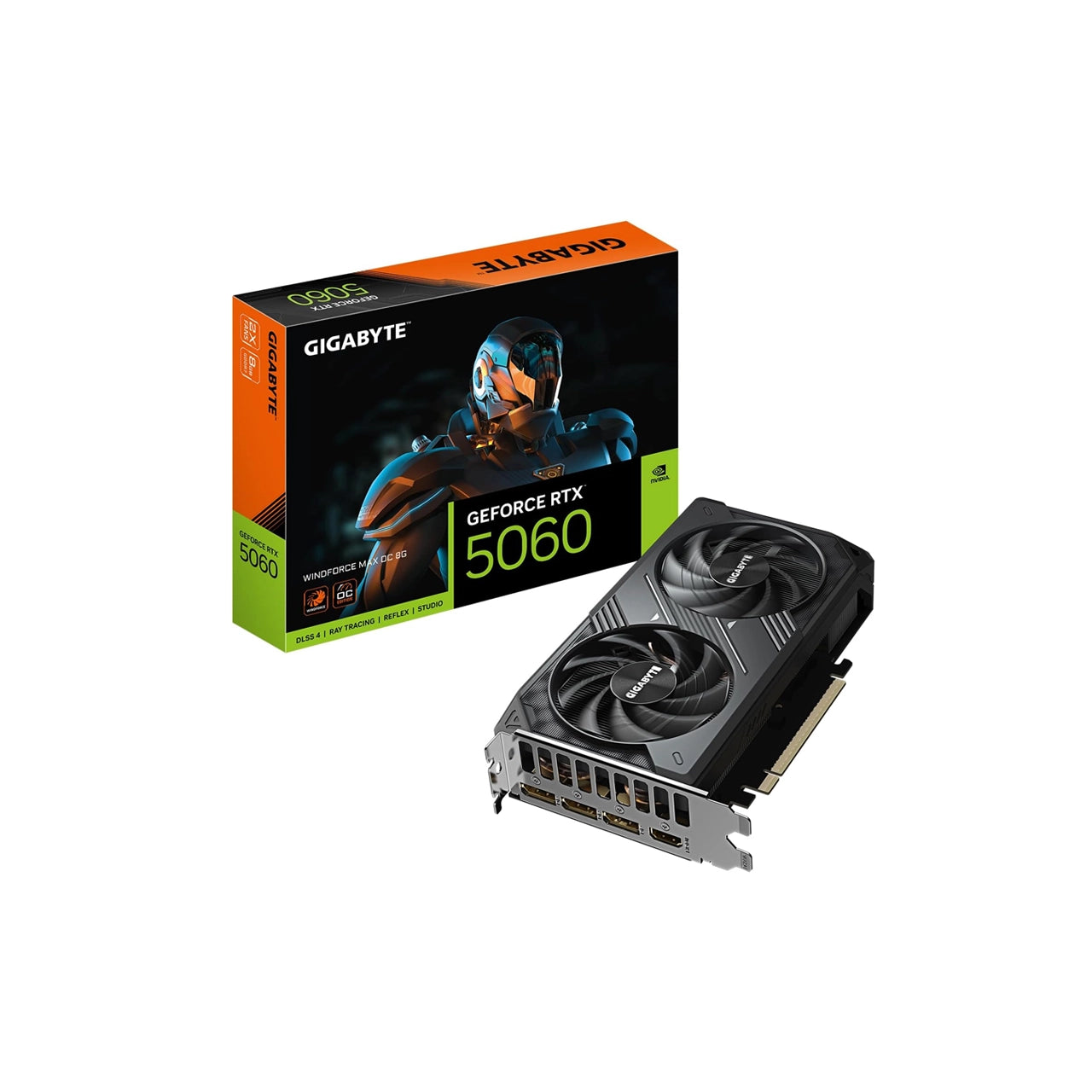 GIGABYTE GeForce RTX 5060 Graphics Card | 8GB GDDR7 | 128-bit | WINDFORCE MAX OC | GV-N5060WF2MAX OC-8GD