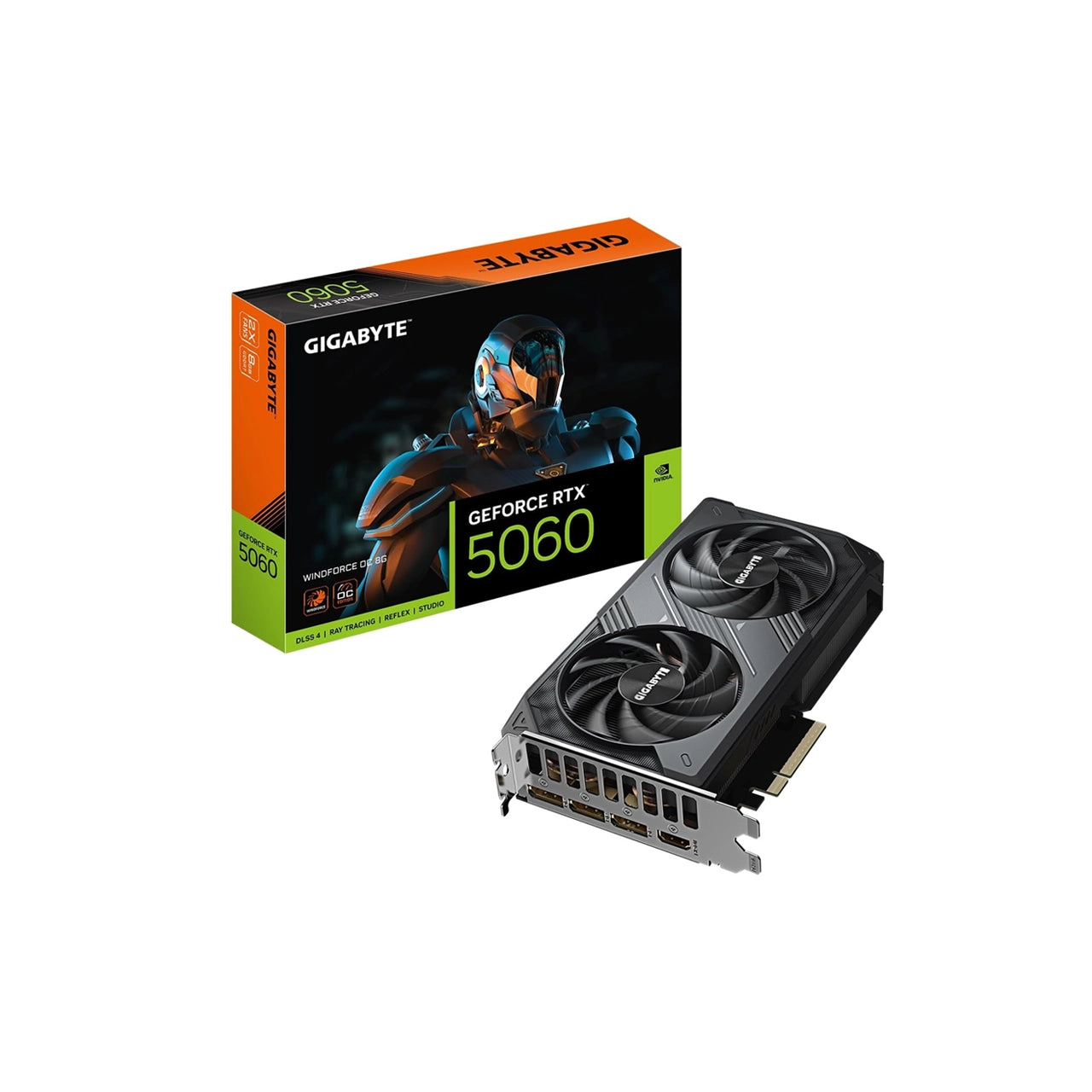 Gigabyte GeForce RTX 5060 WINDFORCE OC 8G Graphics Card | 8GB GDDR7 | 128-Bit | PCIe 5.0 | GV-N5060WF2OC-8GD
