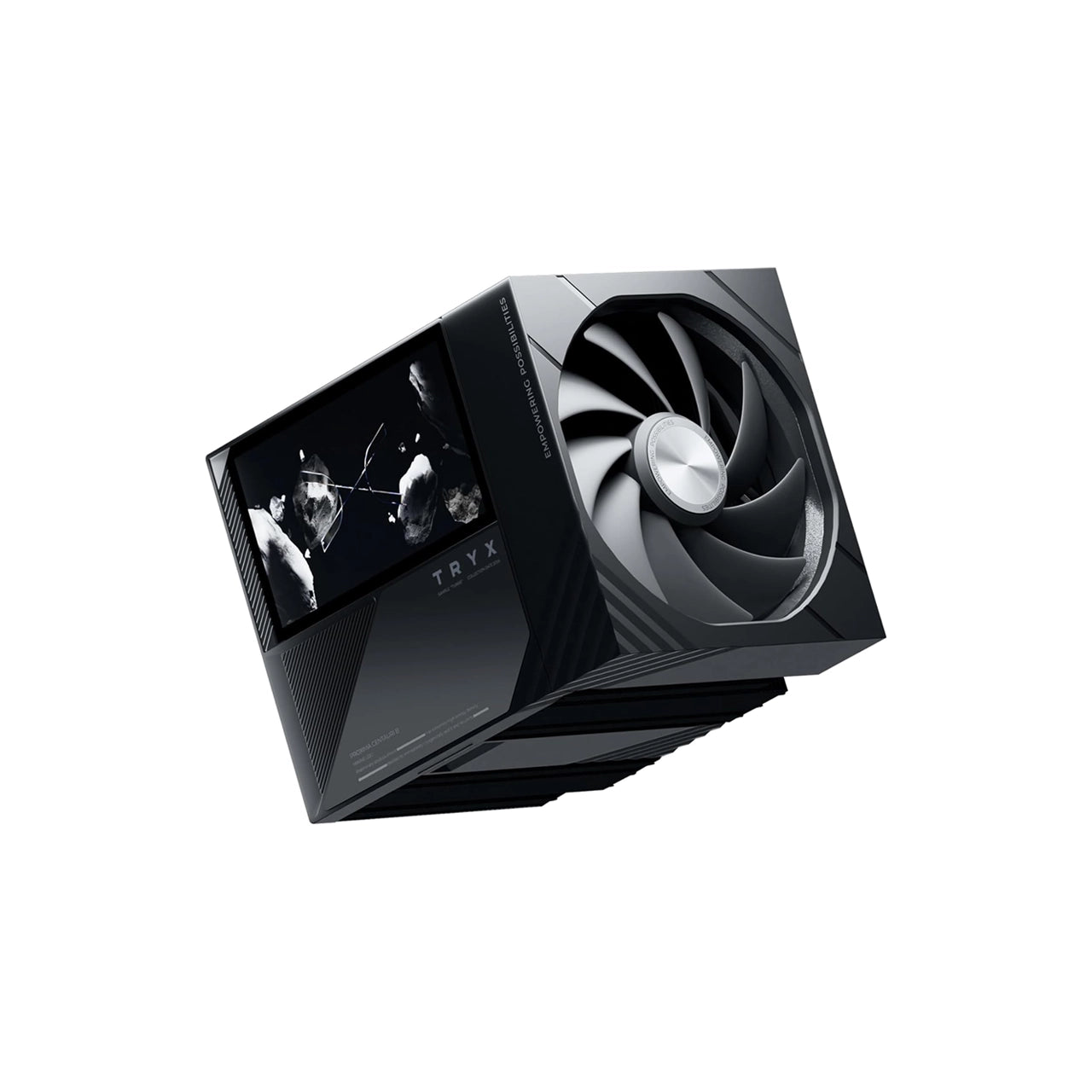 TRYX TURRIS T620 CPU Air Cooler 5.0" IPS Customizable Screen (Black/White)