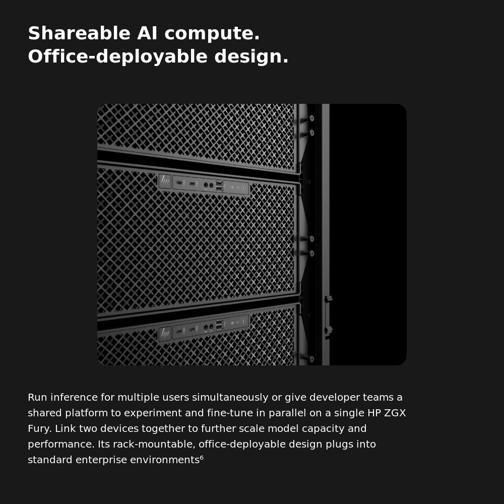 HP ZGX Fury G1n AI Station | NVIDIA Grace Neoverse V2 | RTX PRO 2000/4000 Blackwell | 496GB LPDDR5X | 2TB SSD