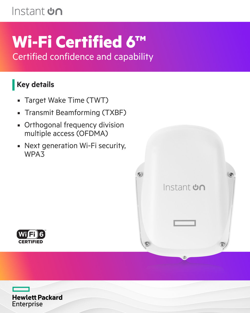 HPE Networking Instant On Access Point AP27 2x2 WiFi 6 Outdoor Wireless Access Point (3 Pack) | Power Source Not Included | US Model (S1T36A-3PACK)