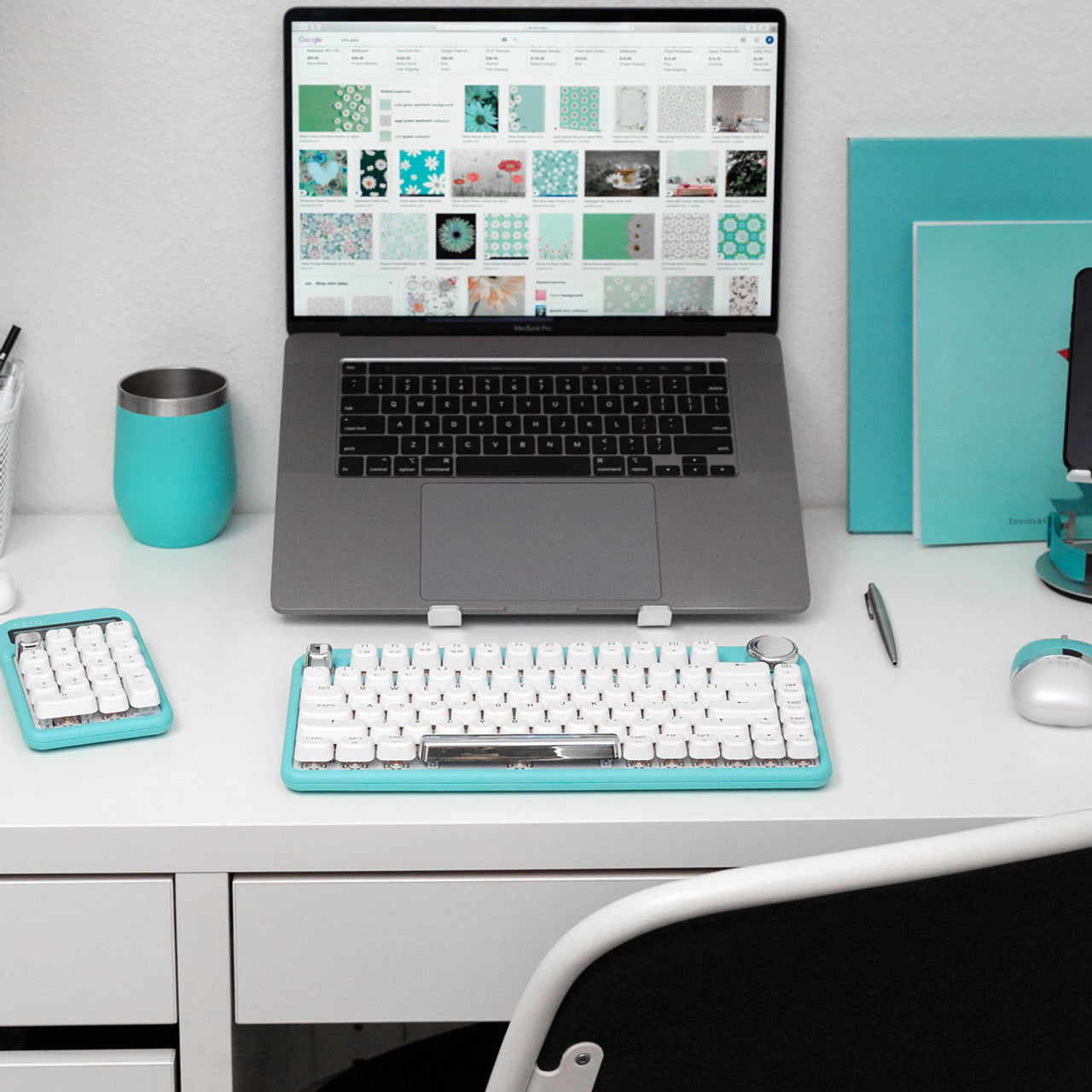 AZIO IK409 IZO Wireless Mechanical Keyboard with Red Switches in Mint Daisy