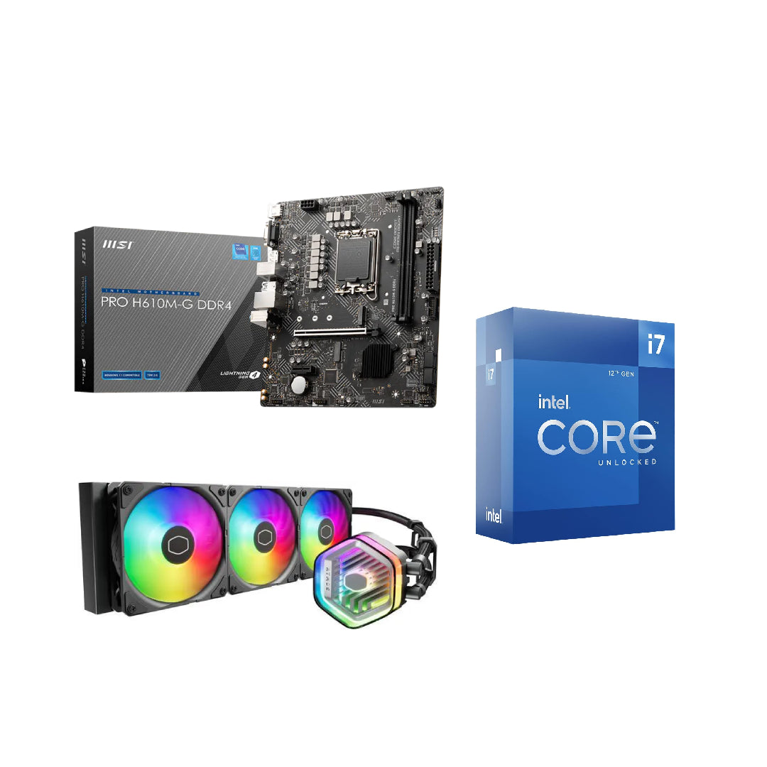 Intel Core i7-12700K Gaming Bundle | MSI H610M-G | CM MasterLiquid 360 ATMOS