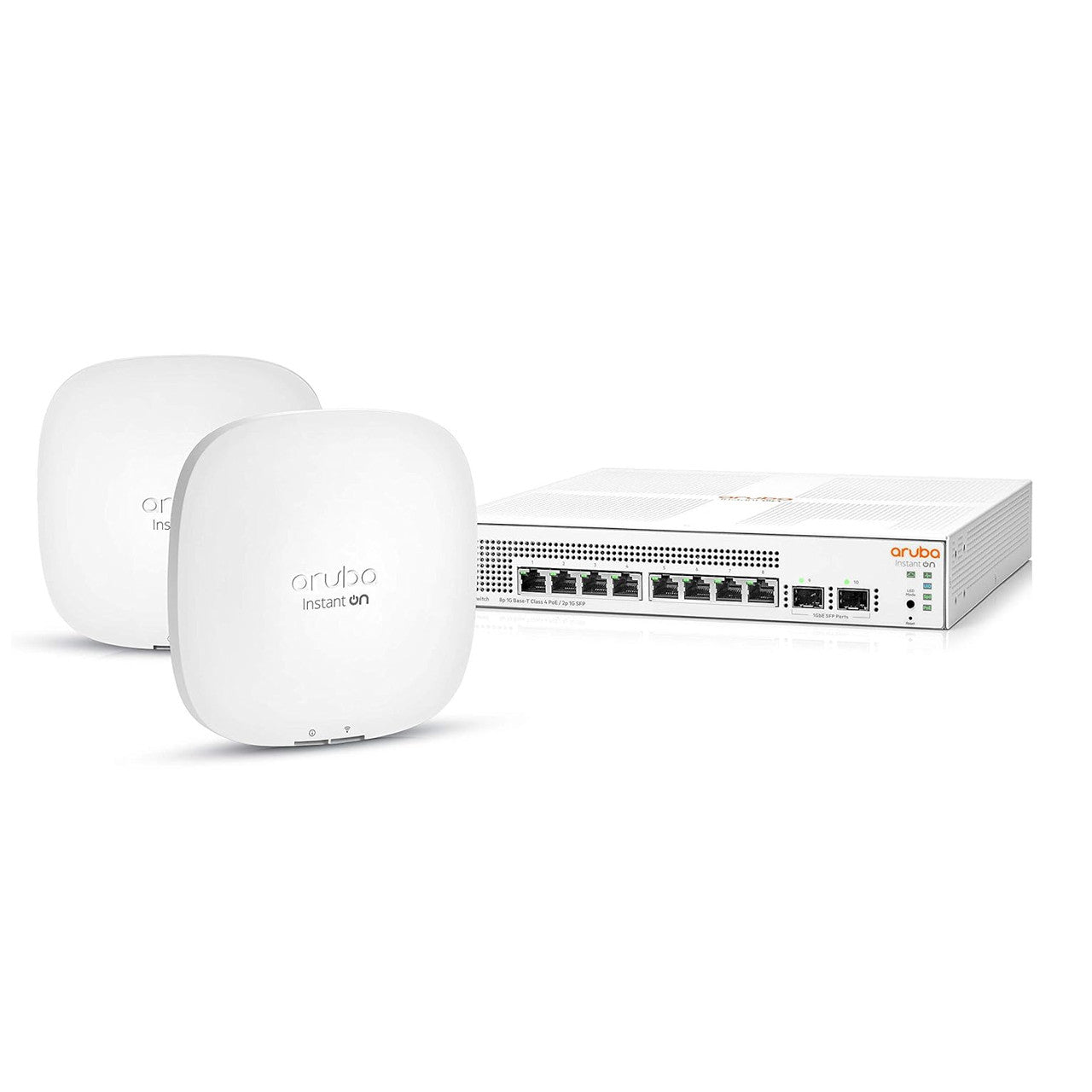 HPE Networking Instant On 1930 8-Port PoE Smart Switch (JL681A#ABA) Bundled with (2X) AP22 Wi-Fi 6 Wireless Access Points (R4W01A)