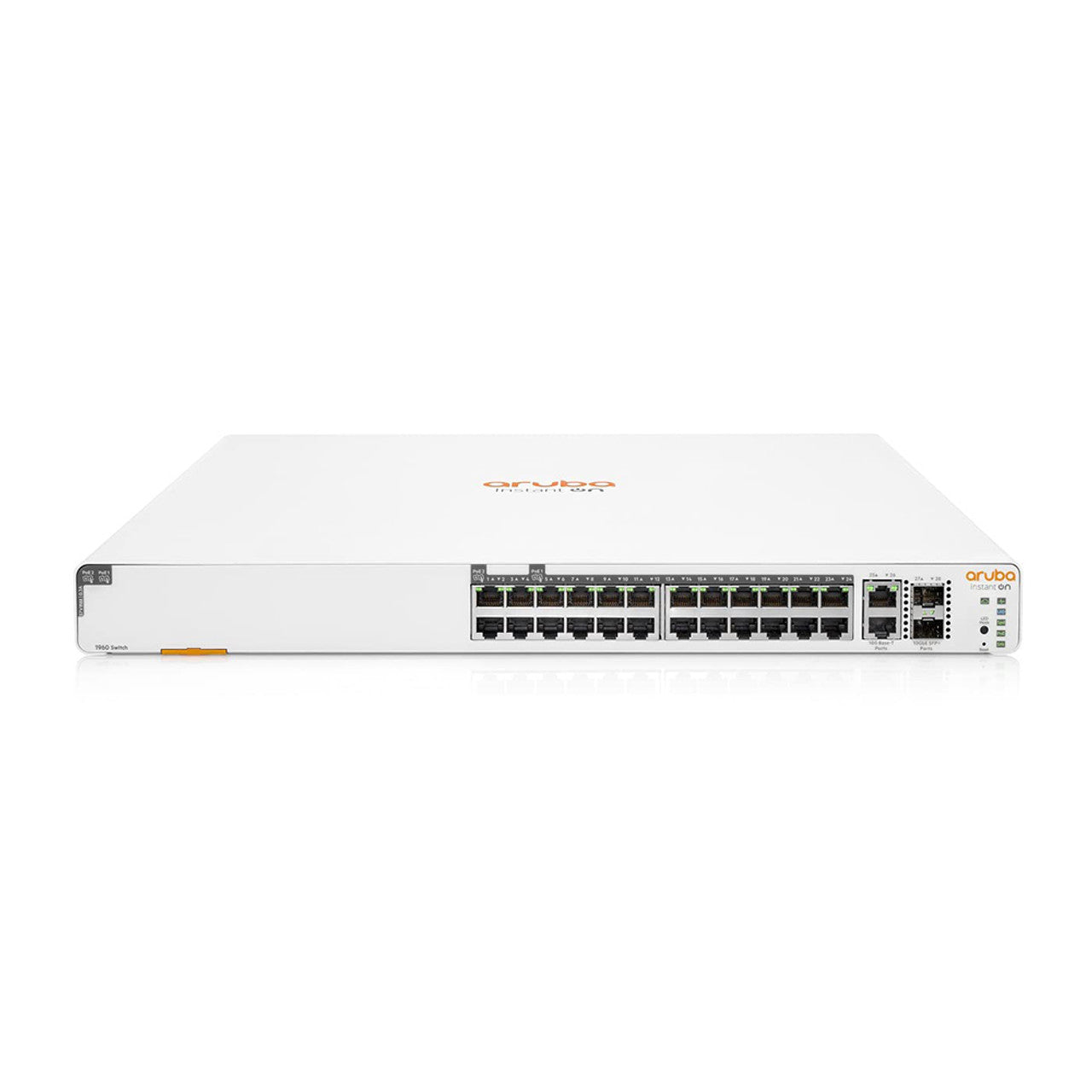 HPE Networking Instant On 1960 24-Port Gb 20P Class 4 PoE|4P Class 6 PoE Smart Switch(370W)-24x1G|2X SFP+|2X10 GBase-T | JL807A#ABA