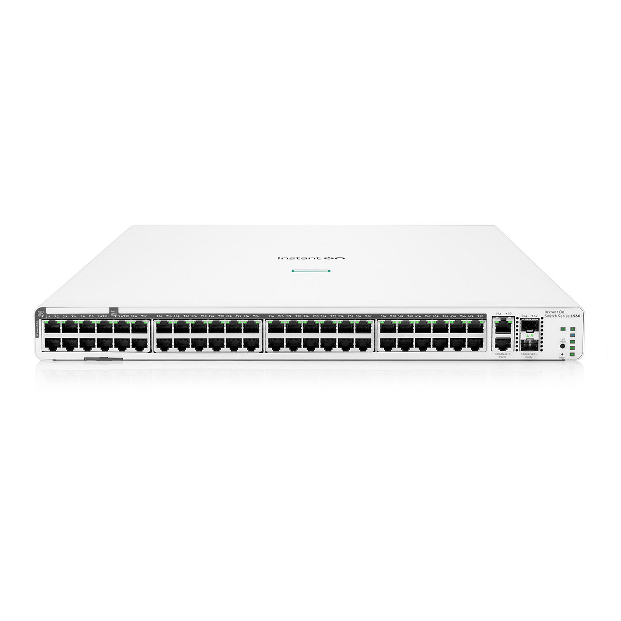 HPE Networking Instant On 1960 48-Port Gb 40P Class 4 PoE|8P Class 6 PoE Smart Switch(600W)-48x1G|2X SFP+|2X10 GBase-T | JL809A#ABA