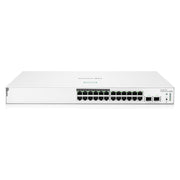 HPE Networking Instant On 1830 24-Port Gb | 12-Port Class 4 PoE Smart Switch (195W) - 24x 1G | 2X SFP | US Cord | JL813A#ABA