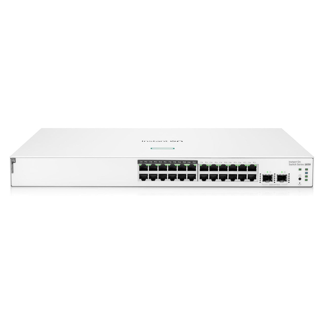 HPE Networking Instant On 1830 24-Port Gb | 12-Port Class 4 PoE Smart Switch (195W) - 24x 1G | 2X SFP | US Cord | JL813A#ABA