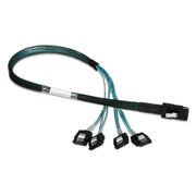 The iStarUSA miniSAS SFF-8087 to 4x SATA Reverse Breakout Cable (50 cm) ensures secure and efficient data transfer with durable latch connectors for stable connections.
