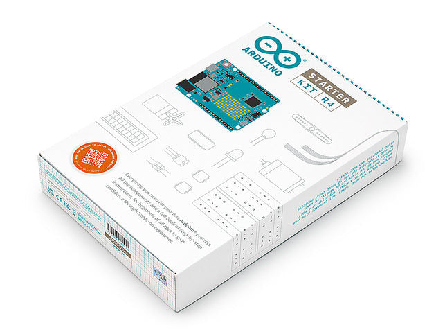 It includes the powerful Arduino UNO R4 WiFi board with enhanced performance and built-in wireless connectivity.