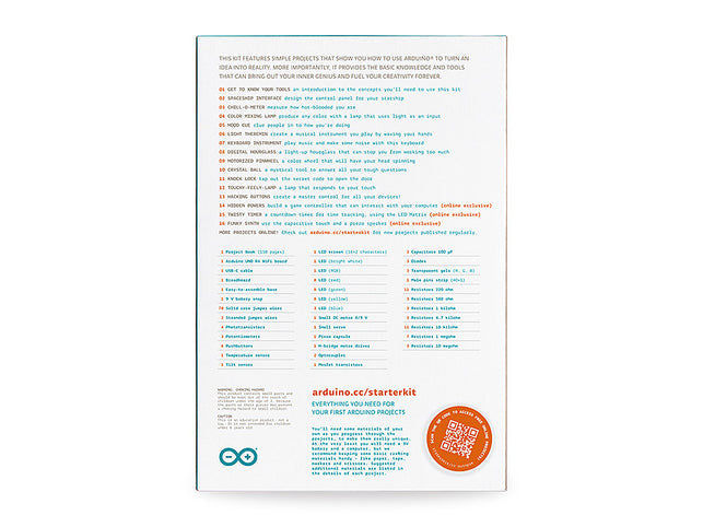 The kit covers core concepts such as circuits, sensors, actuators, and programming logic.