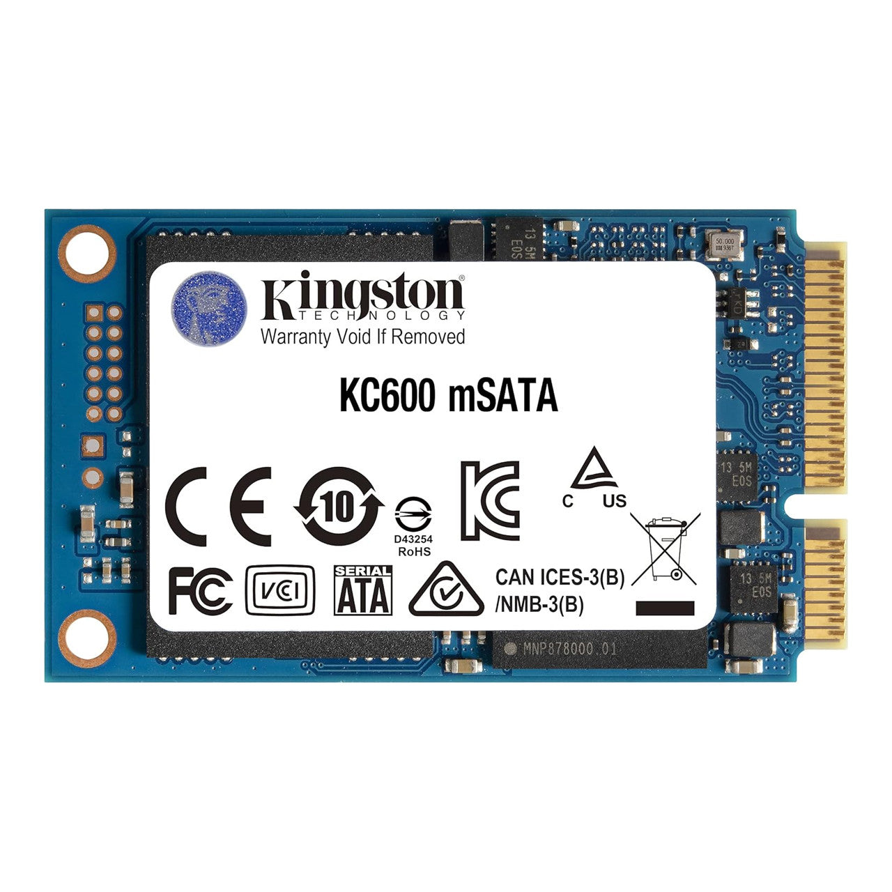 Kingston 256GB KC600 Solid State Drive SSD, mSATA Internal, SATA Desktop PC, Notebook Device Supported SKC600MS/256G