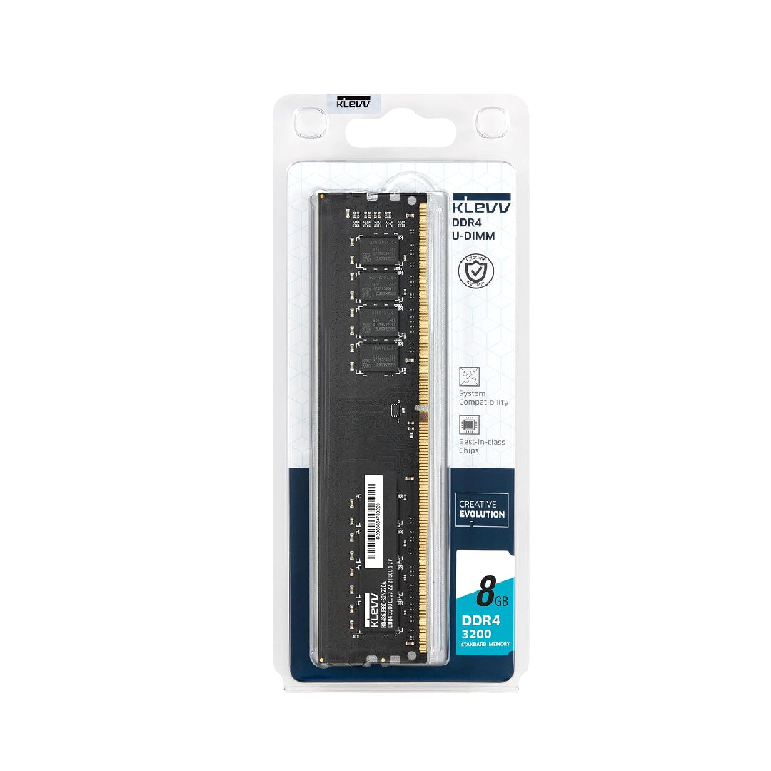 KLEVV DDR4 8GB (1x8GB) 3200MHz CL22 1.2V UDIMM Desktop Ram Memory SK Hynix Chip - KD48GU880-32N220A