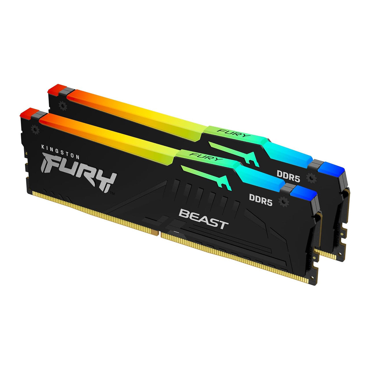 The Kingston Fury Beast RGB 32GB (2x16GB) kit delivers ultra-fast 6000MT/s DDR5 performance for high-end gaming and productivity.