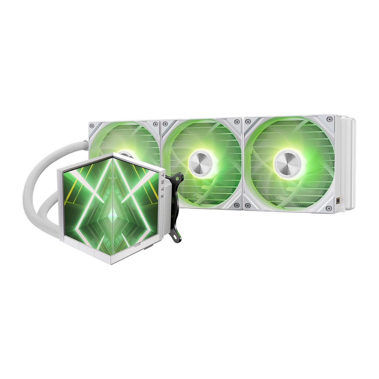 TRYX Stage ARGB 360mm AIO Screen3D Display Modes Asetek 7th GenV2 Intel LGA 1851/1700, AMD AM5/AM4 (White) L-S360A-DM3M-G0W