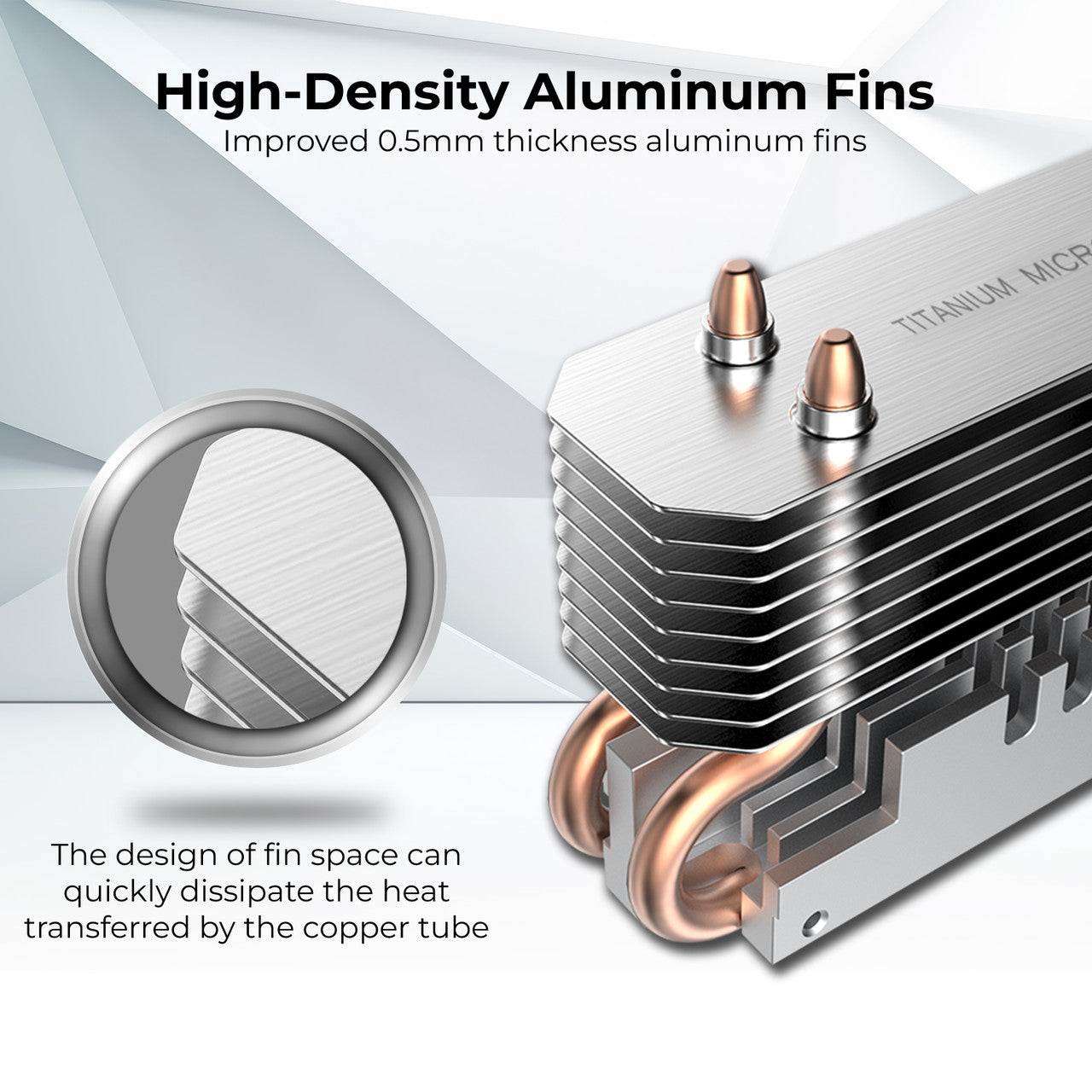 Titanium Micro Nitro Pro M.2 NVMe Heatsink, 2280 Dual Cooler Heatsink with 30mm PWM Fan