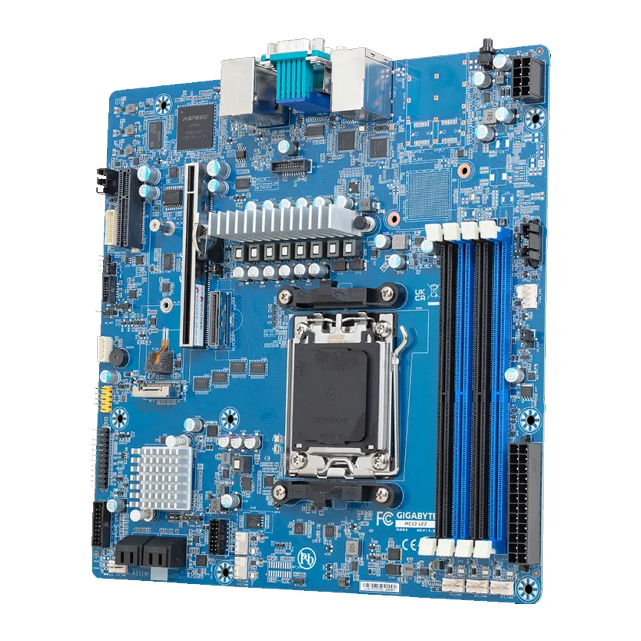 Gigabyte AMD EPYC 4004 / Ryzen 9000 / Ryzen 7000 Motherboard microATX UP 1Gb/s LAN MC13-LE2