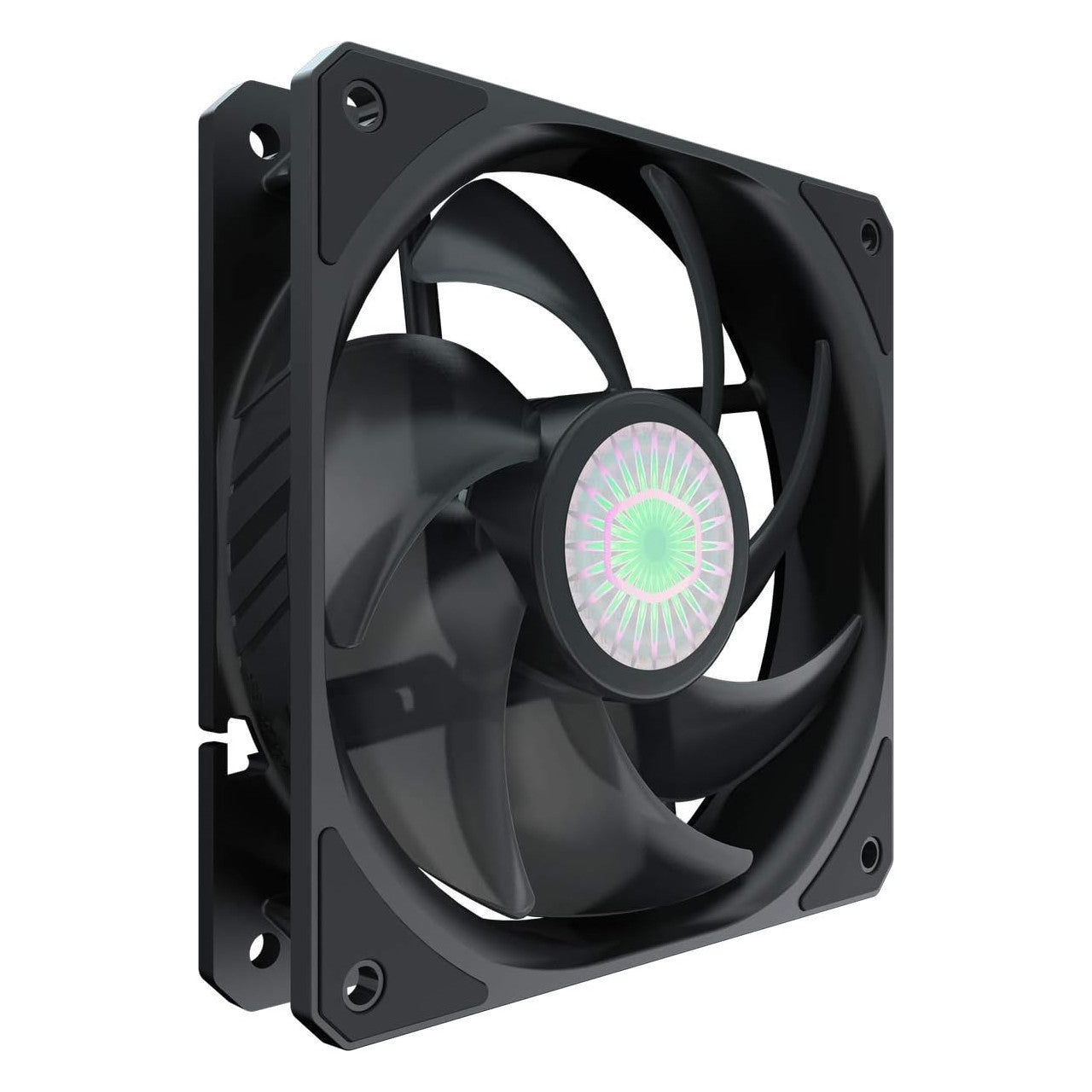 The Cooler Master MasterFan MF120 Halo Duo-Ring Addressable RGB Fan, model MFX-B2NN-18NPK-R1, offers superior cooling performance with vibrant RGB lighting for enhanced PC aesthetics.
