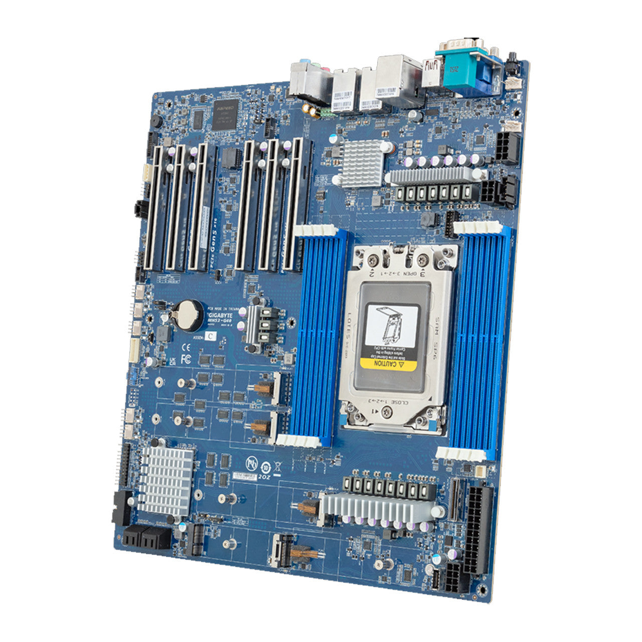 Gigabyte Workstation Motherboard, AMD Ryze Threadripper PRO 7000 WX - E-ATX UP MH53-G40 Rev. 1.x