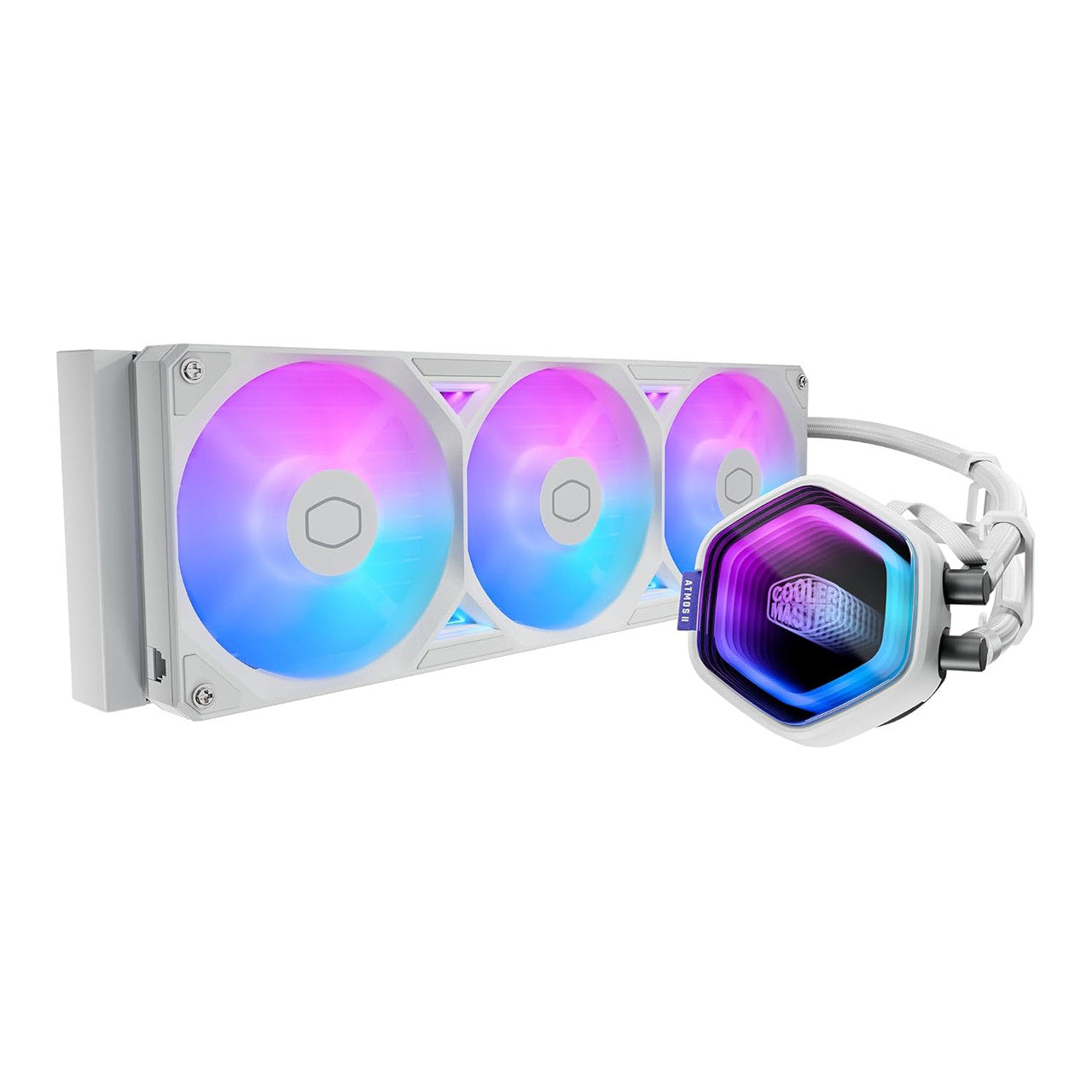 Cooler Master Atmos II 360 VRM Freedom White delivers high-performance liquid cooling for modern CPUs.