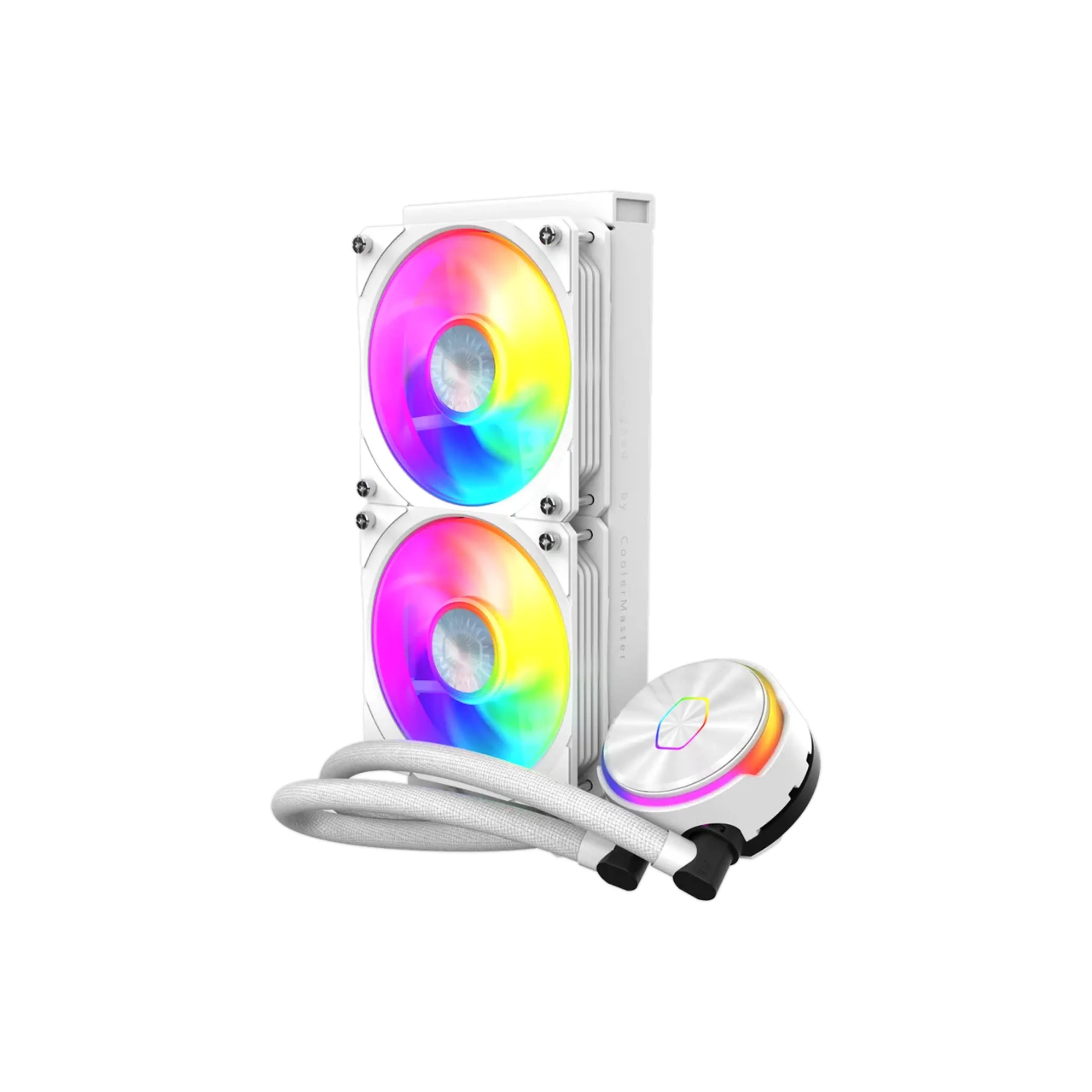 Cooler Master MasterLiquid PL240 FLUX AIO CPU Liquid Coole WHITE - MLY-D24M-A23PZ-RW