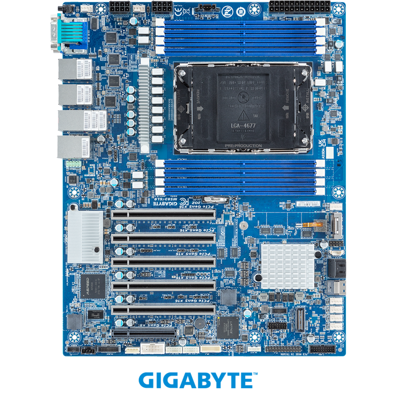 Gigabyte Server Motherboard - 5th/4th Gen Intel Xeon Scalable, 6x Gen5 PCIe, ATX UP MS03-6L0