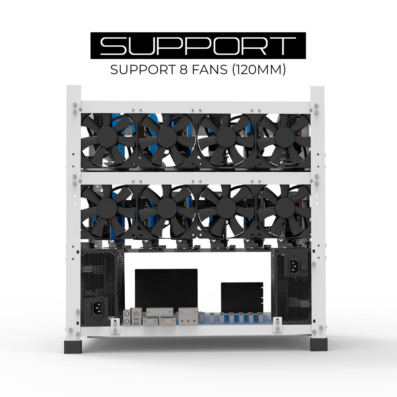 Its durable aluminum frame ensures structural stability while promoting excellent heat dissipation for prolonged mining sessions.