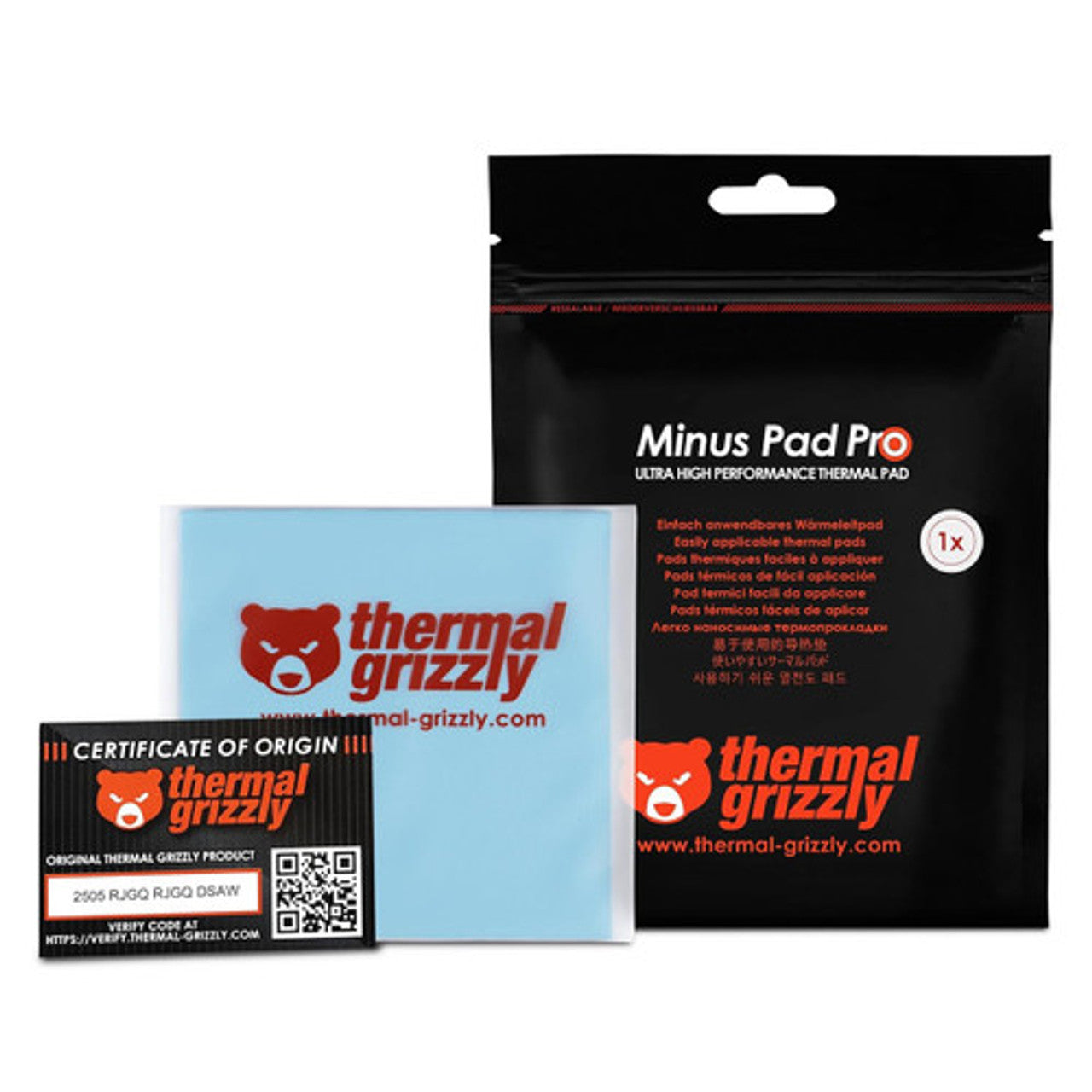 Thermal Grizzly Minus Pad Pro Thermal Interface Pad, 100x100x0.5mm TG-MP-P-100-100-05
