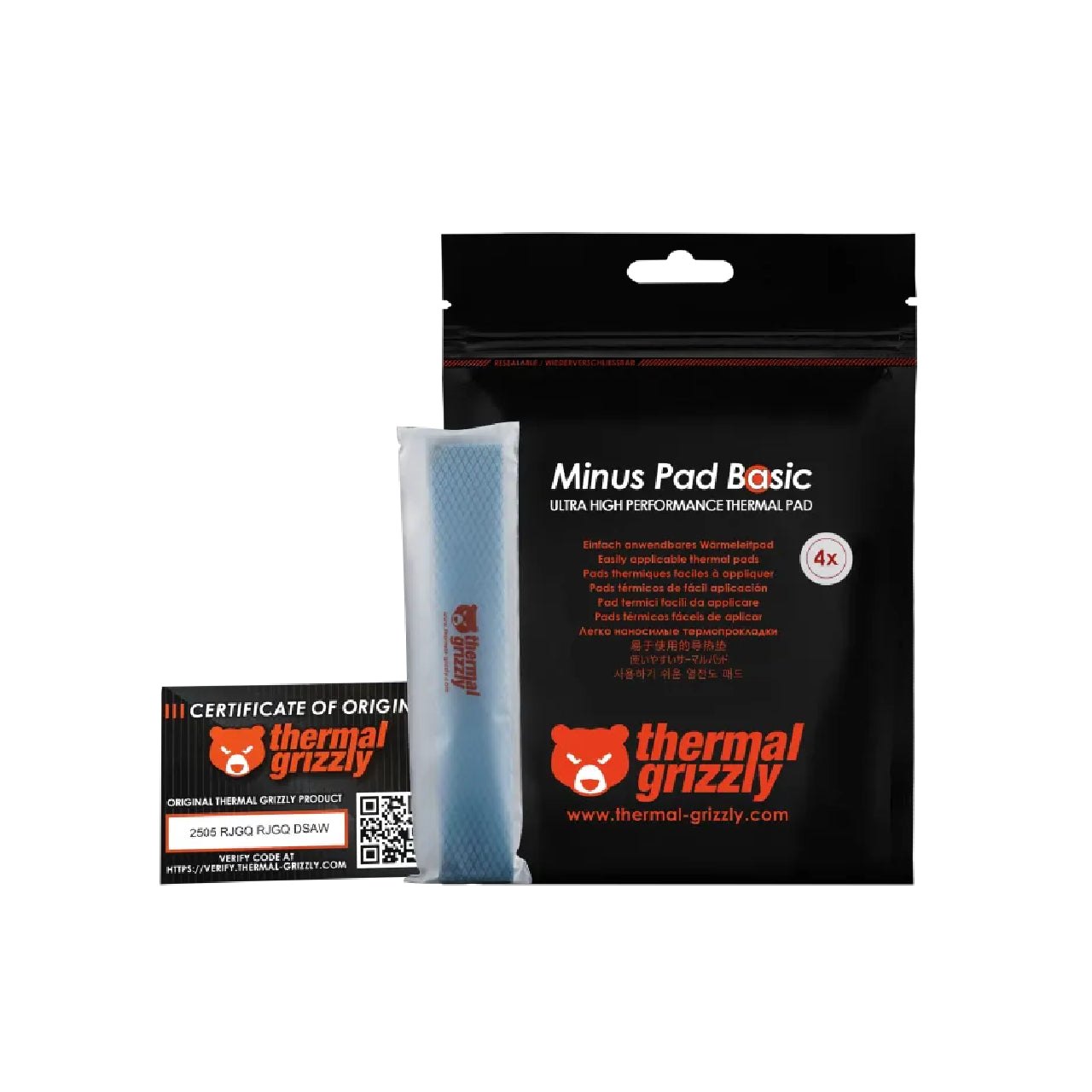 Thermal Grizzly Minus Pad Basic Standard Phase Change Thermal Pad for CPUs & GPUs