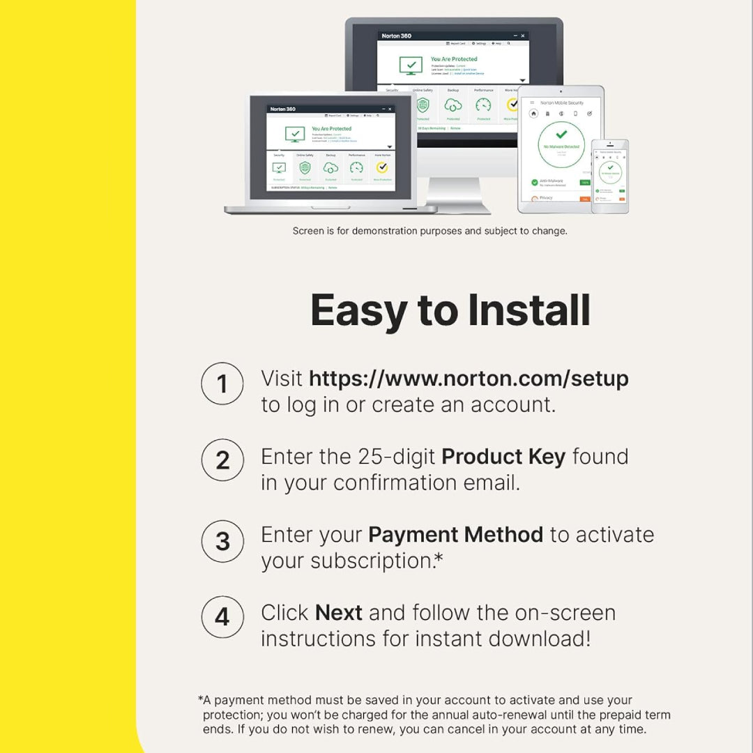 Norton 360 Premium 10 Devices Antivirus with VPN & Cloud Backup – Key Card