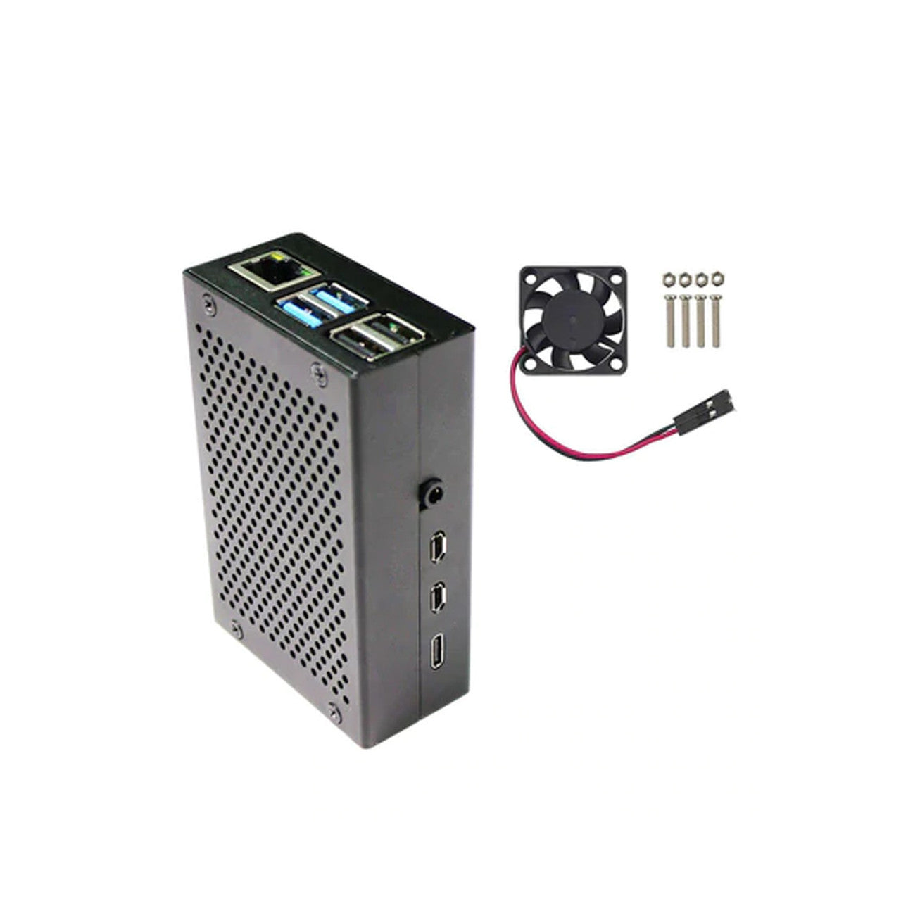 Raspberry Pi Aluminum Metal Box Case With Cooling Fan For Raspberry Pi 4B ODS704