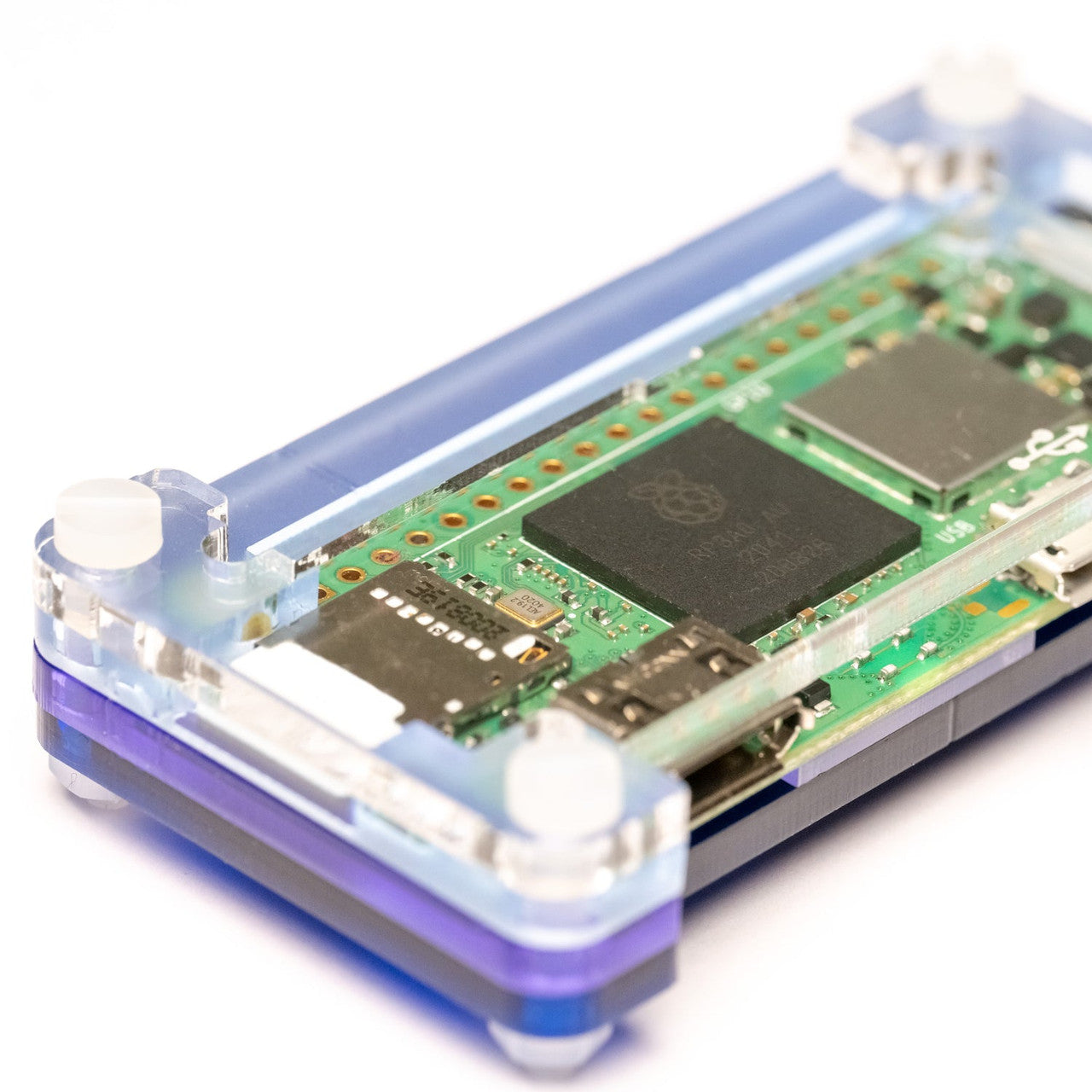 Pimoroni Pibow Zero 2 W case, in calming violet waters-ocean blue, purple PIM595