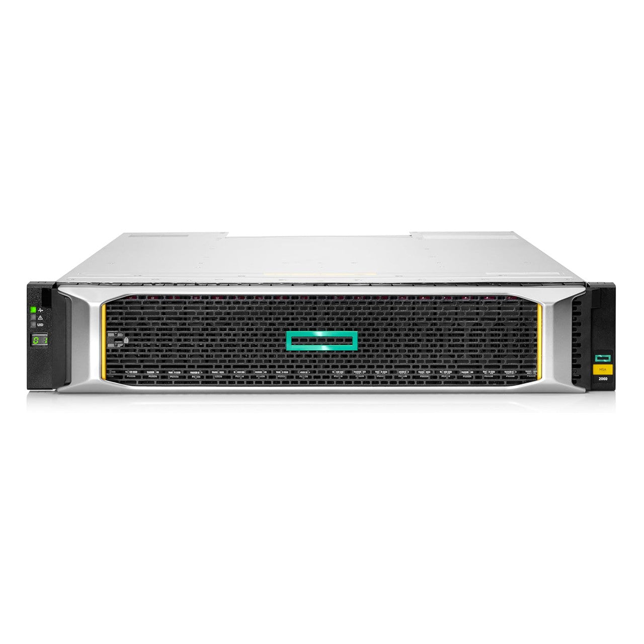 High-performance HPE MSA 2062 Gen6 SFF storage array with 32TB capacity, 12×2.4TB SAS HDDs, 2×1.92TB SAS SSDs, and dual 10GbE iSCSI for fast, reliable enterprise storage.