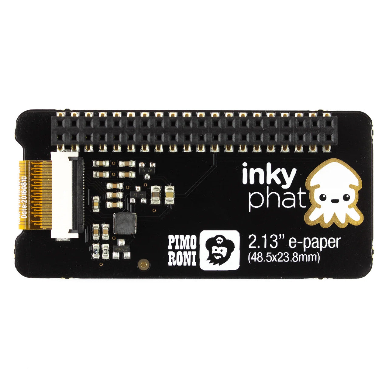 Pimoroni Inky pHAT (ePaper/eInk/EPD) A low-energy, high-falutin, electronic paper display for Pi?Ç?fô Black/White PIM368