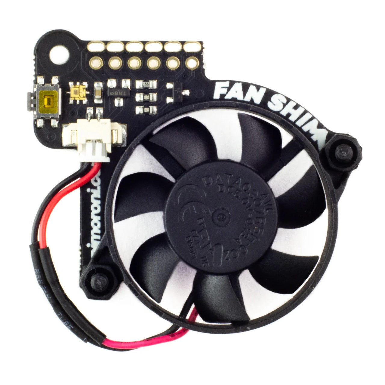 Pimoroni Fan SHIM for Raspberry Pi 30mm no-solder, controllable CPU fan with RGB LED PIM461